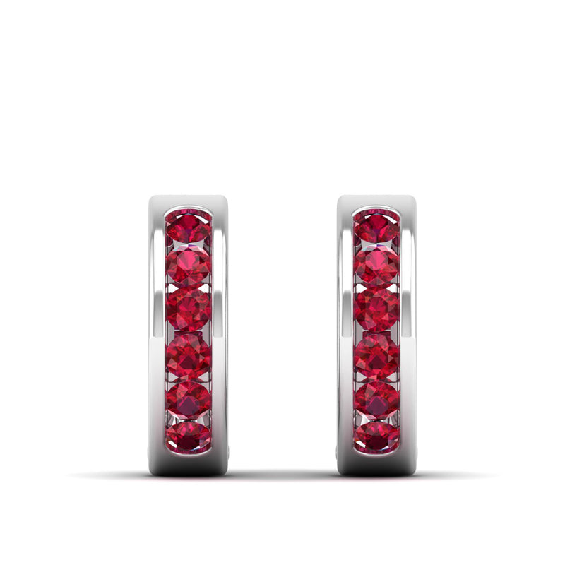 14K White Gold - Ruby