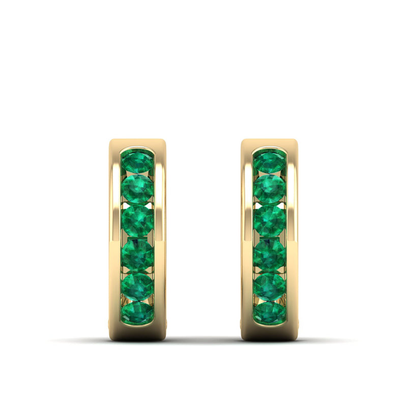 14K Yellow Gold - Emerald