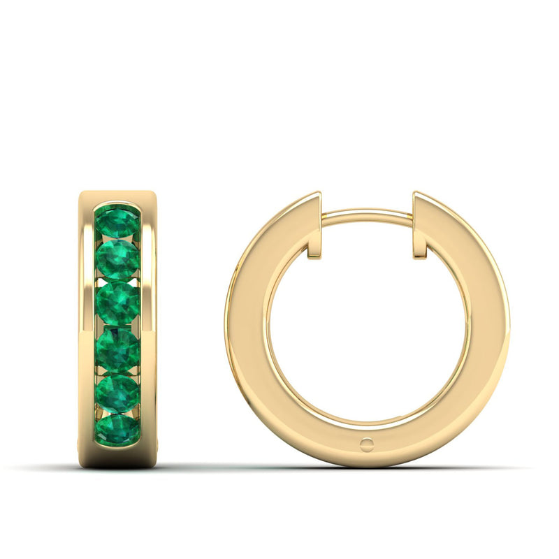 14K Yellow Gold - Emerald