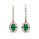 14K Rose Gold - Emerald