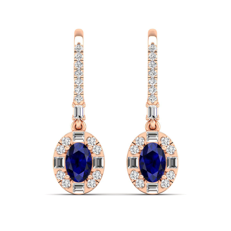 14K Rose Gold - Sapphire