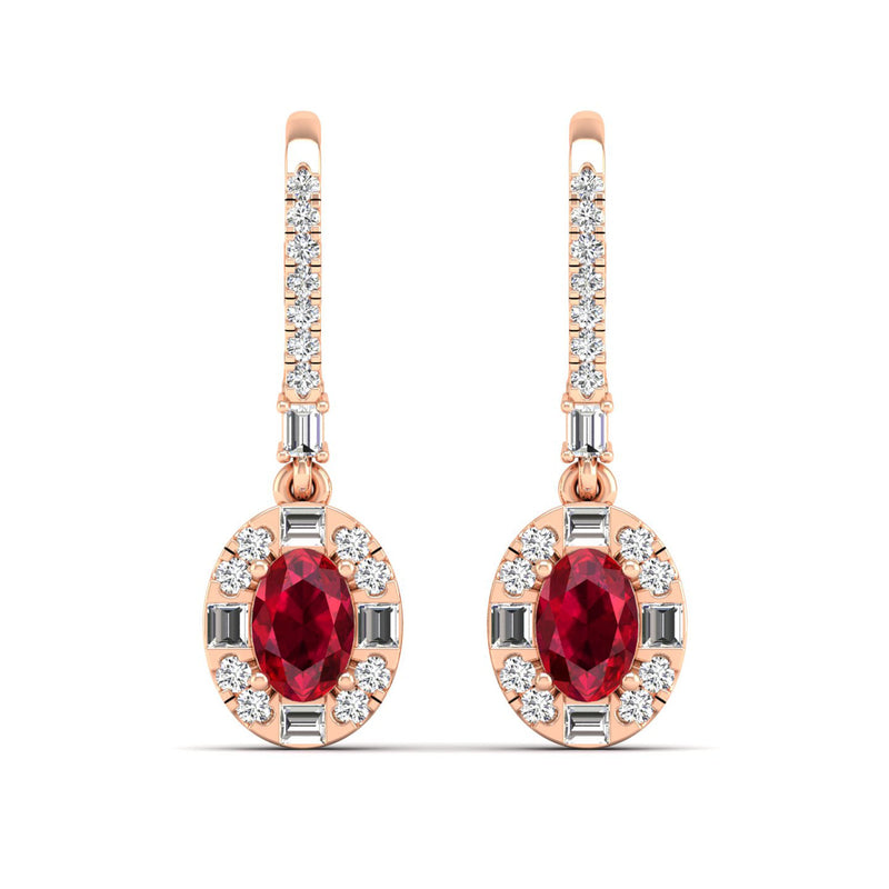 14K Rose Gold - Ruby