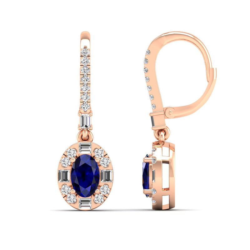 14K Rose Gold - Sapphire