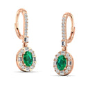 14K Rose Gold - Emerald