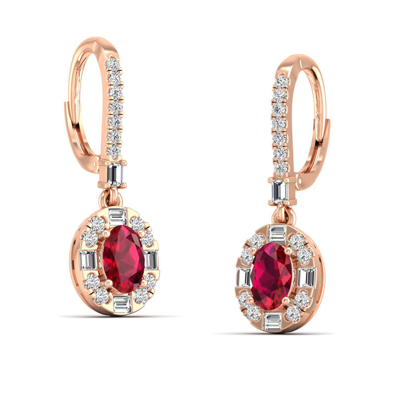 14K Rose Gold - Ruby