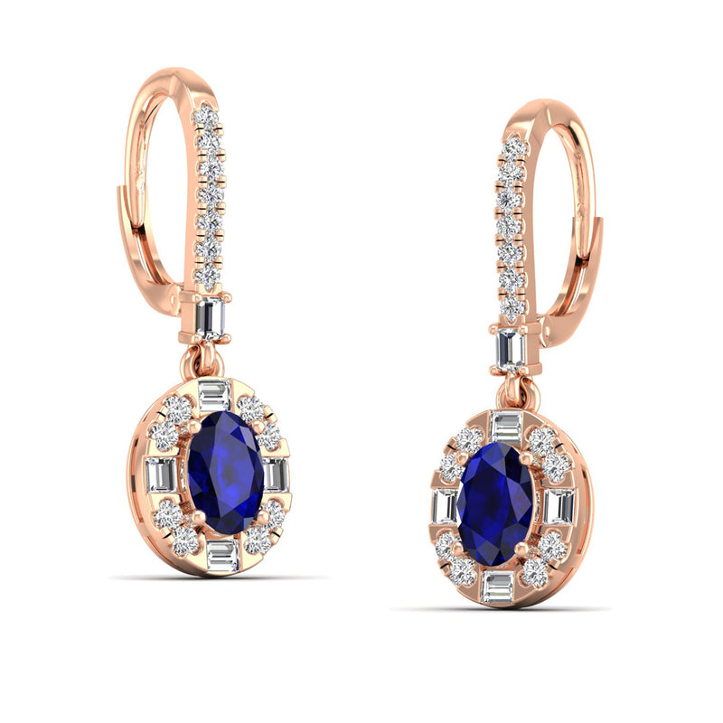14K Rose Gold - Sapphire