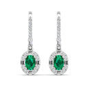 14K White Gold - Emerald