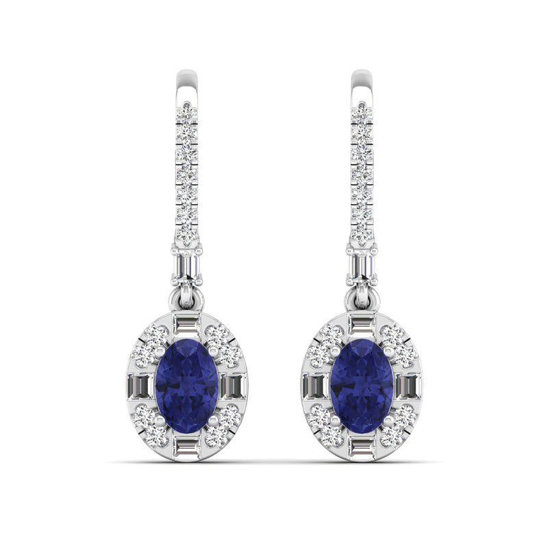 14K White Gold - Tanzanite