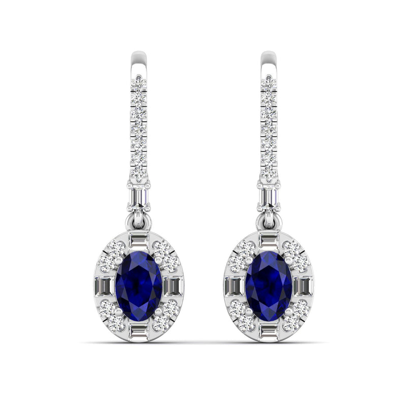 14K White Gold - Sapphire