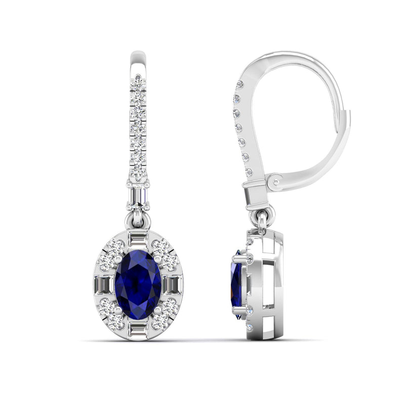 14K White Gold - Sapphire