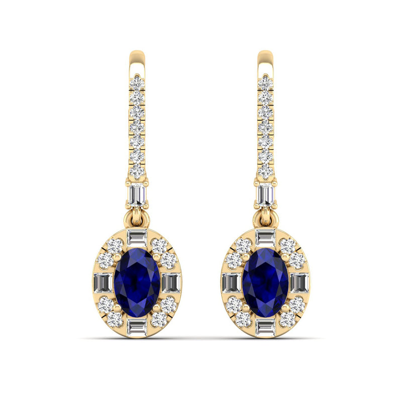 14K Yellow Gold - Sapphire