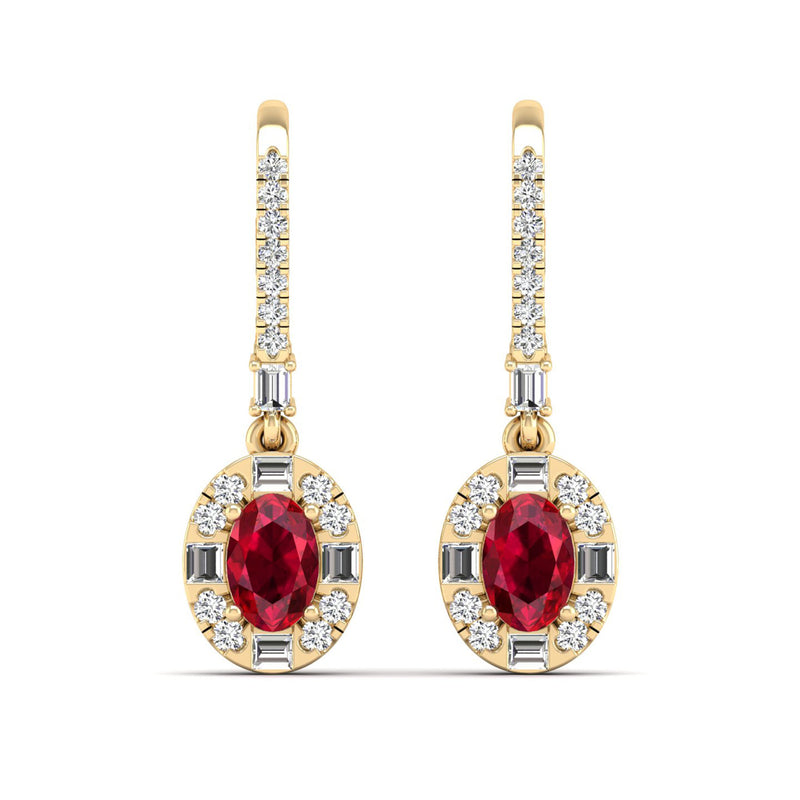 14K Yellow Gold - Ruby