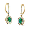 14K Yellow Gold - Emerald