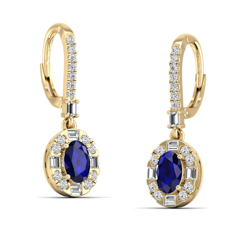 14K Yellow Gold - Sapphire