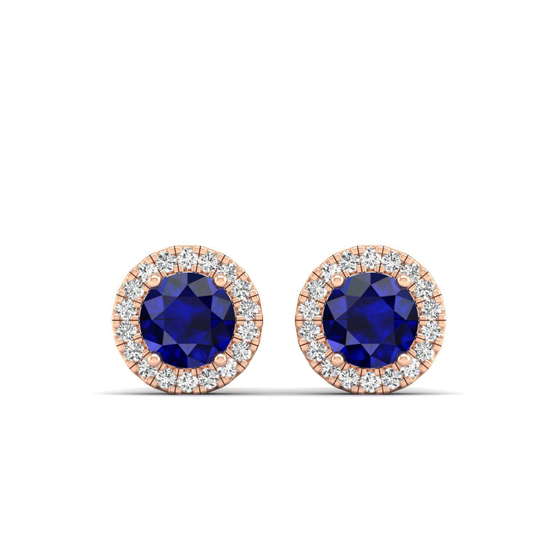 14K Rose Gold - Sapphire