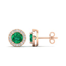 14K Rose Gold - Emerald