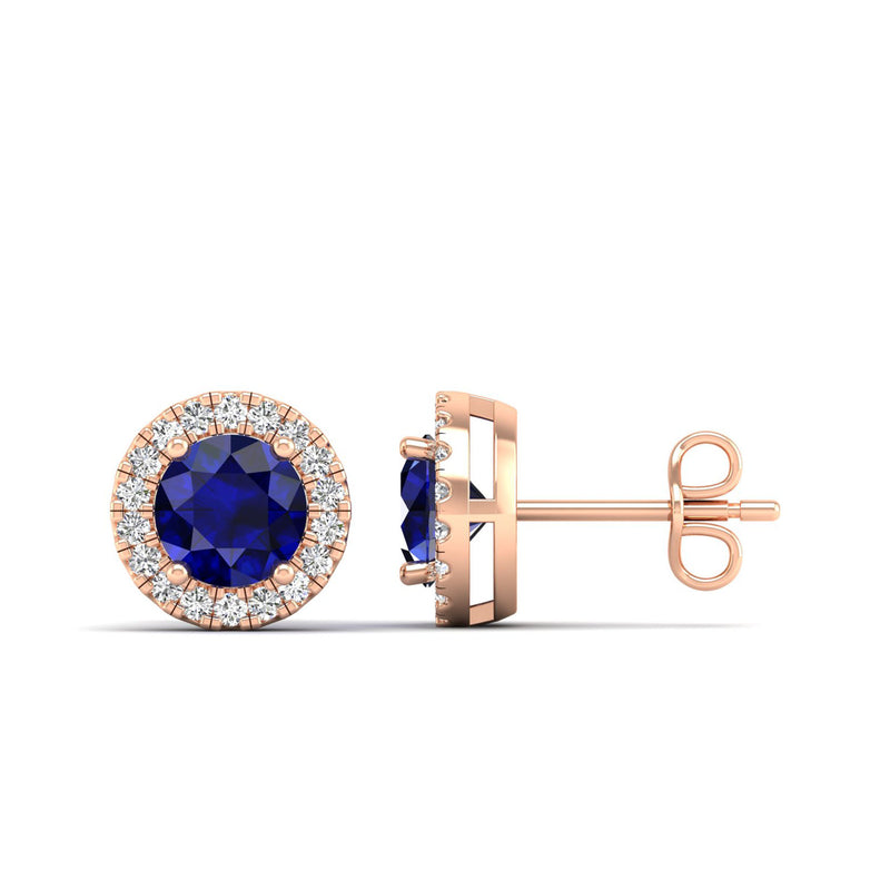 14K Rose Gold - Sapphire