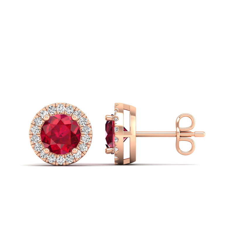 14K Rose Gold - Ruby