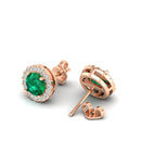 14K Rose Gold - Emerald