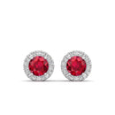 14K White Gold - Ruby