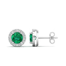14K White Gold - Emerald