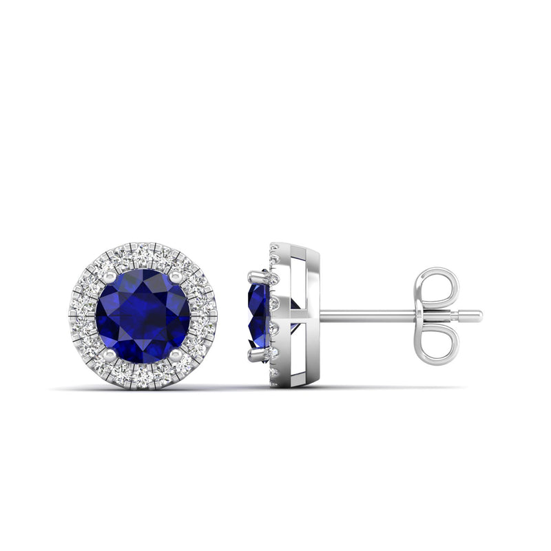 14K White Gold - Sapphire