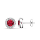 14K White Gold - Ruby