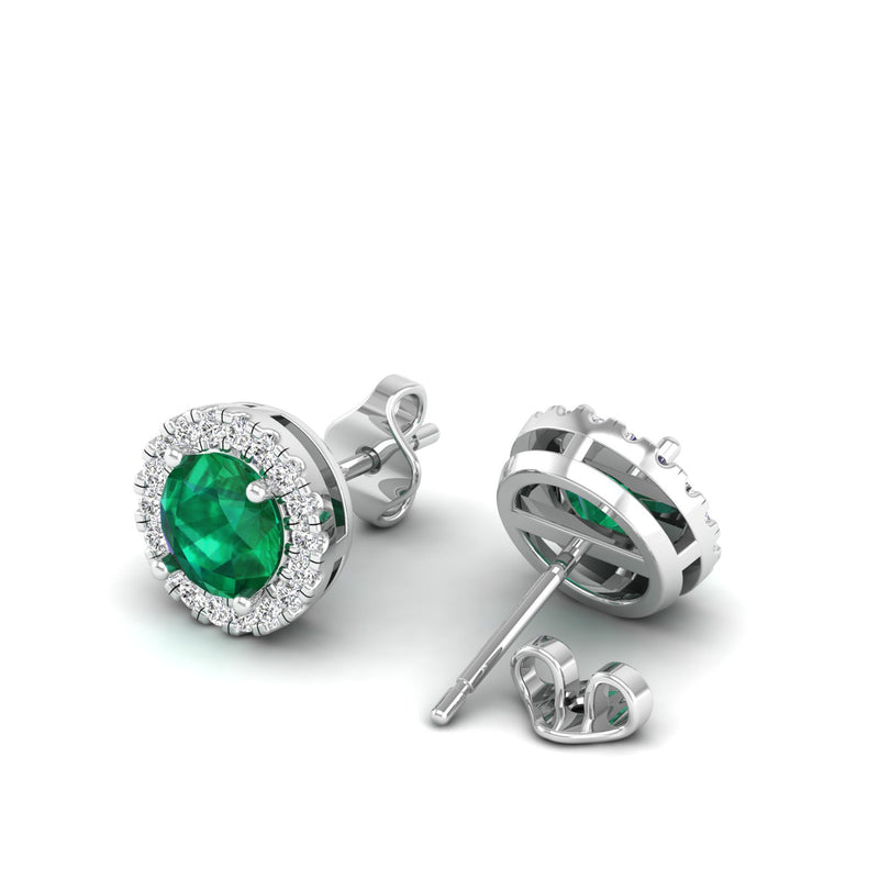 14K White Gold - Emerald