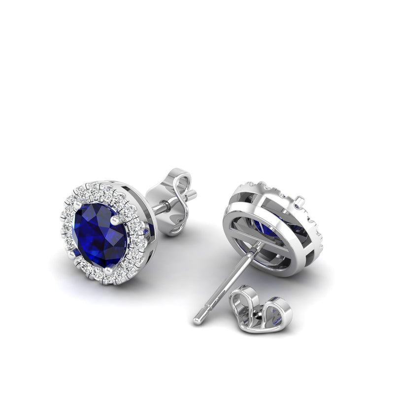 14K White Gold - Sapphire