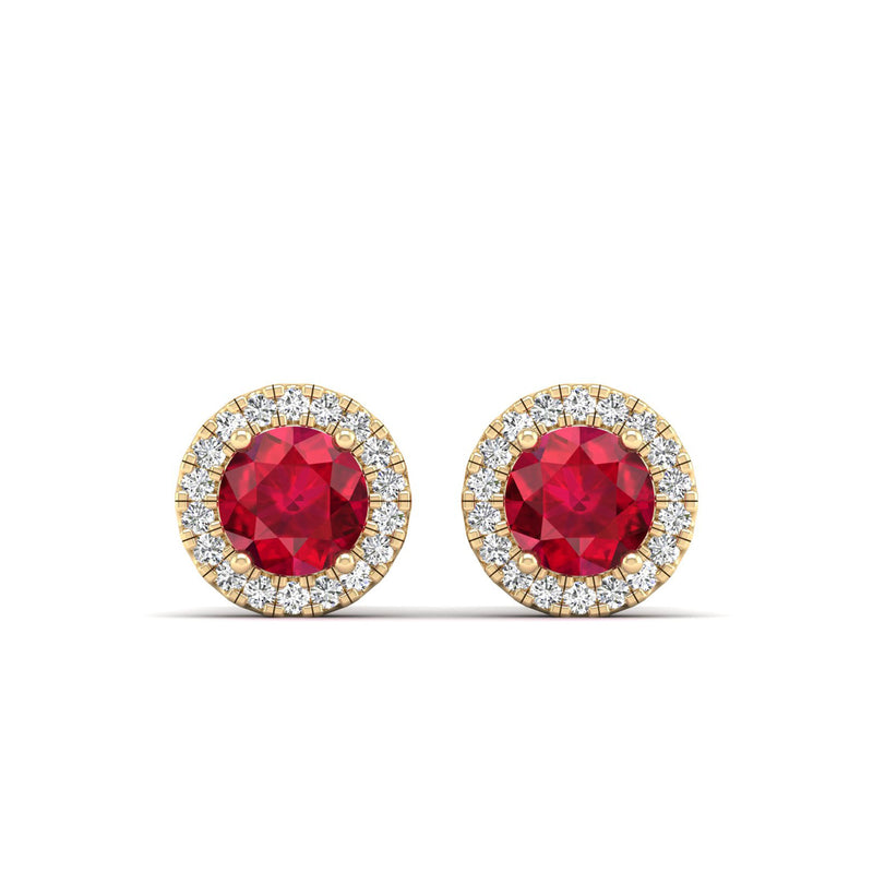 14K Yellow Gold - Ruby