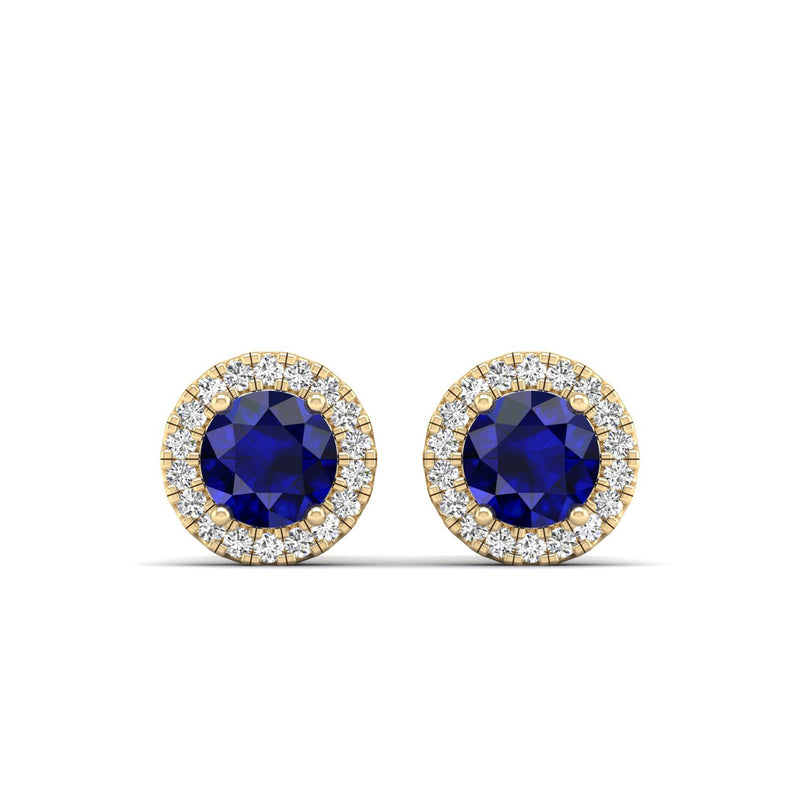 14K Yellow Gold - Sapphire
