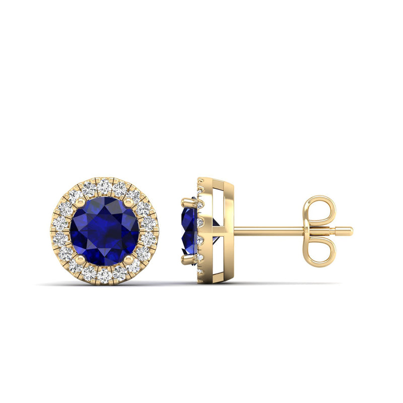 14K Yellow Gold - Sapphire