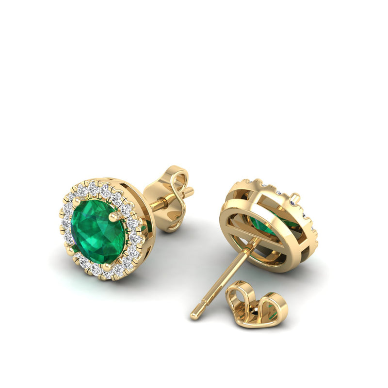 14K Yellow Gold - Emerald