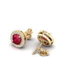 14K Yellow Gold - Ruby