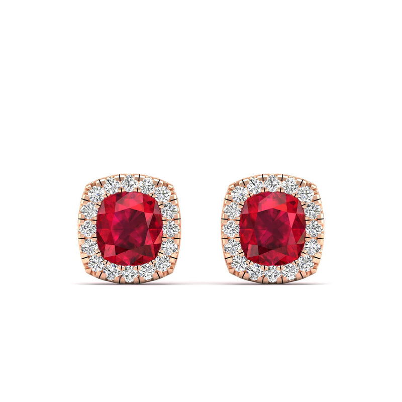 14K Rose Gold - Ruby