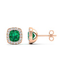 14K Rose Gold - Emerald
