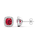 14K White Gold - Ruby