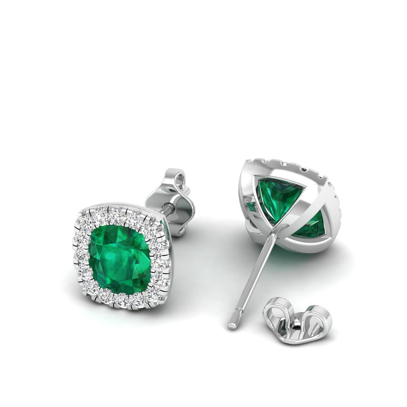 14K White Gold - Emerald