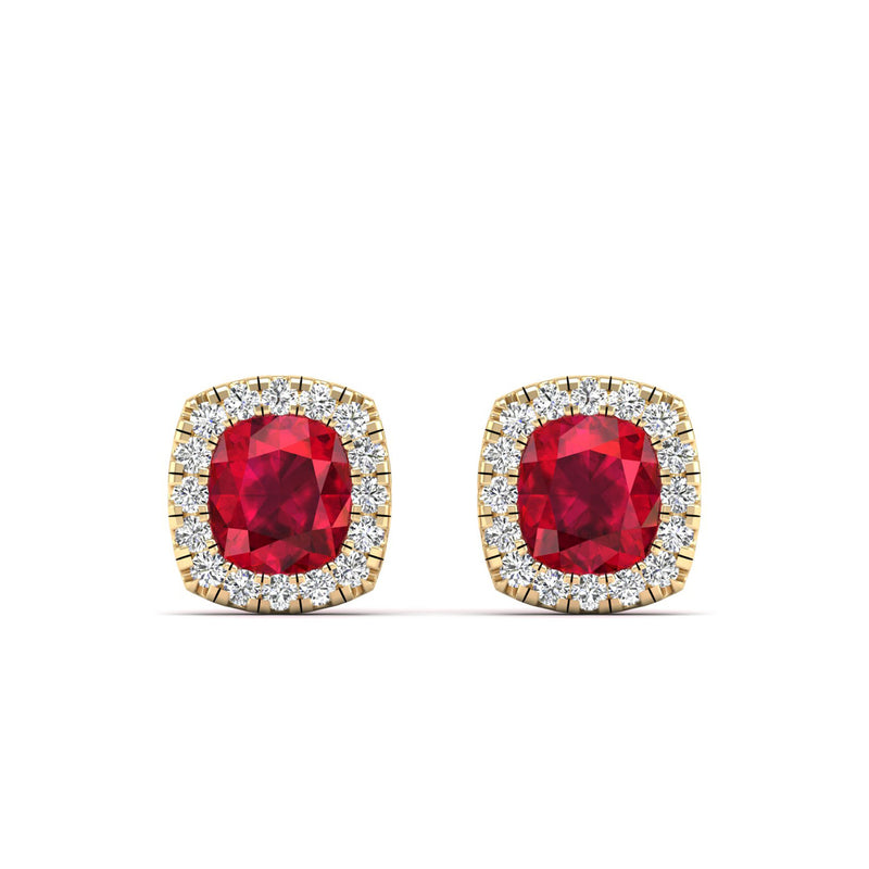 14K Yellow Gold - Ruby