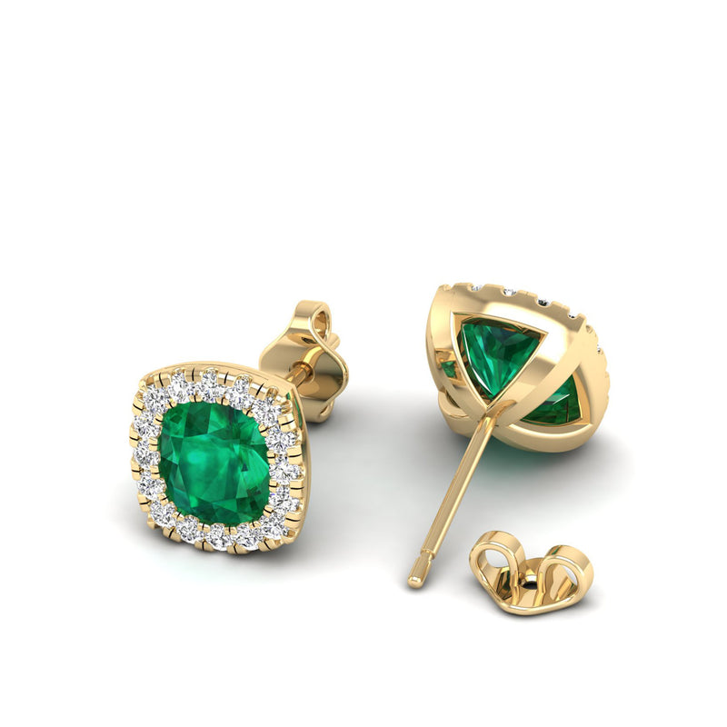 14K Yellow Gold - Emerald