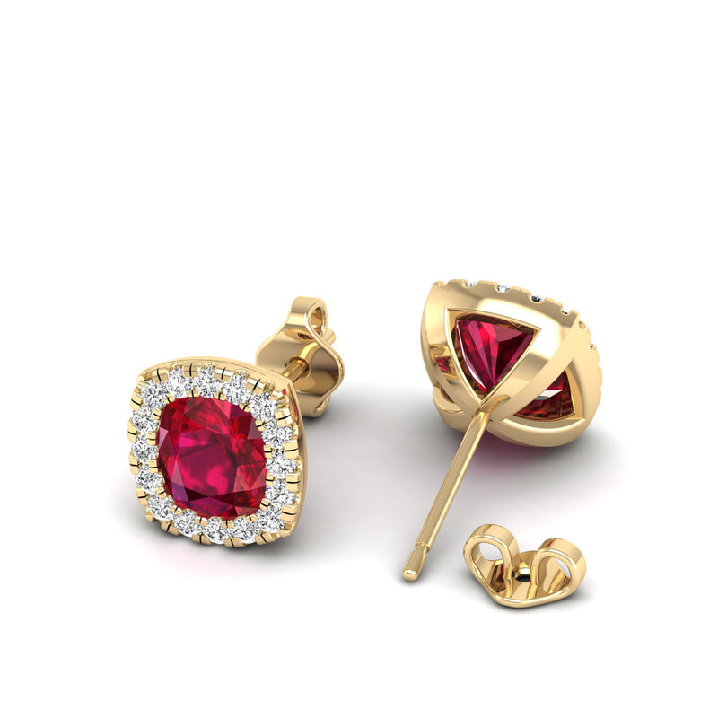 14K Yellow Gold - Ruby