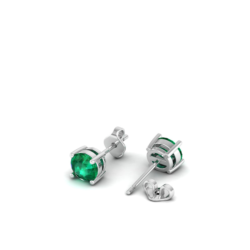 14K White Gold - Emerald