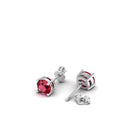 14K White Gold - Ruby