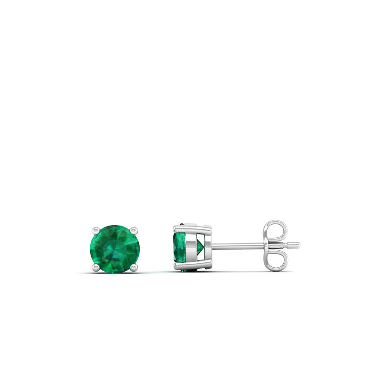 14K White Gold - Emerald