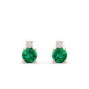 14K Rose Gold - Emerald