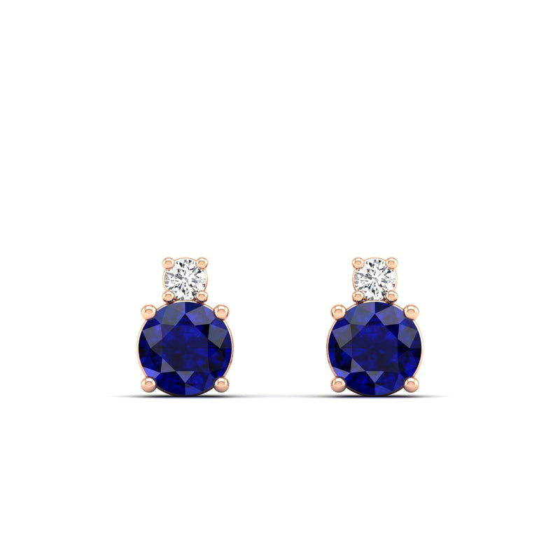 14K Rose Gold - Sapphire