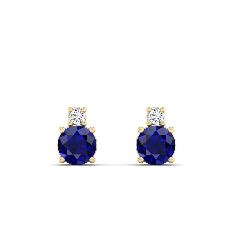 14K Yellow Gold - Sapphire