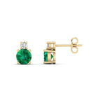 14K Yellow Gold - Emerald