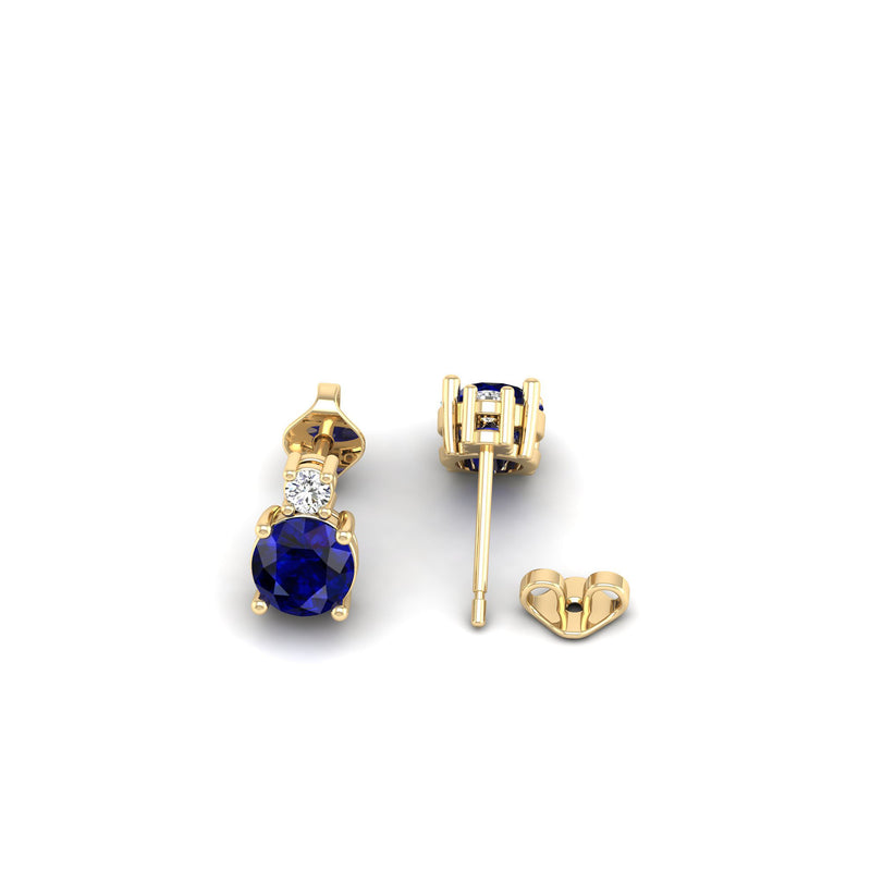 14K Yellow Gold - Sapphire