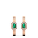 14K Rose Gold - Emerald